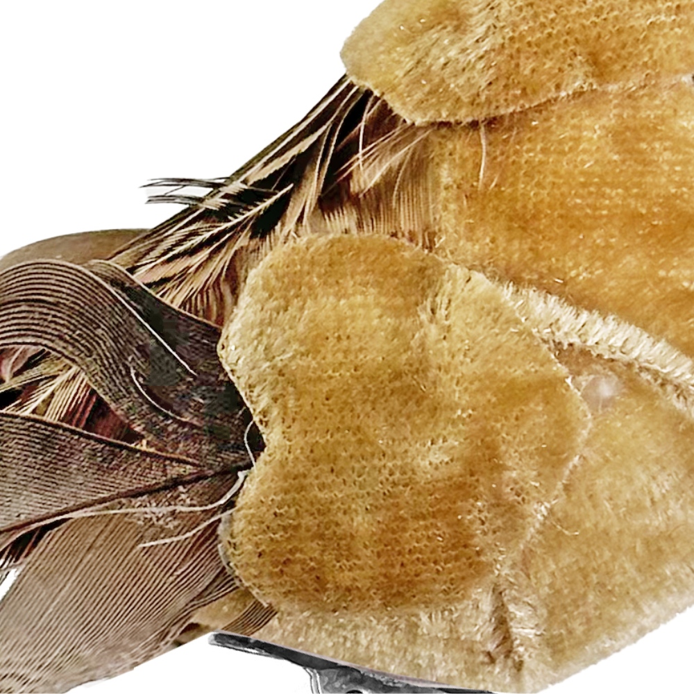 Velvet Feather Bird in Beige at Home Smith
