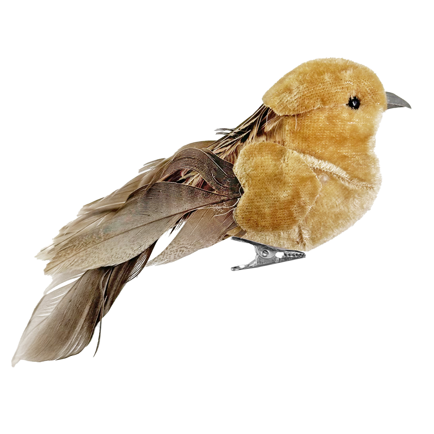 Velvet Feather Bird in Beige at Home Smith