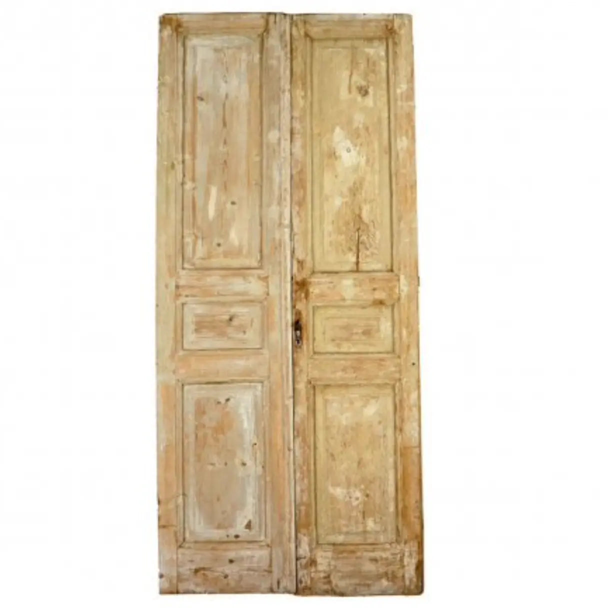 Vintage Egyptian Stripped Pair of Pine Doors - Home Smith