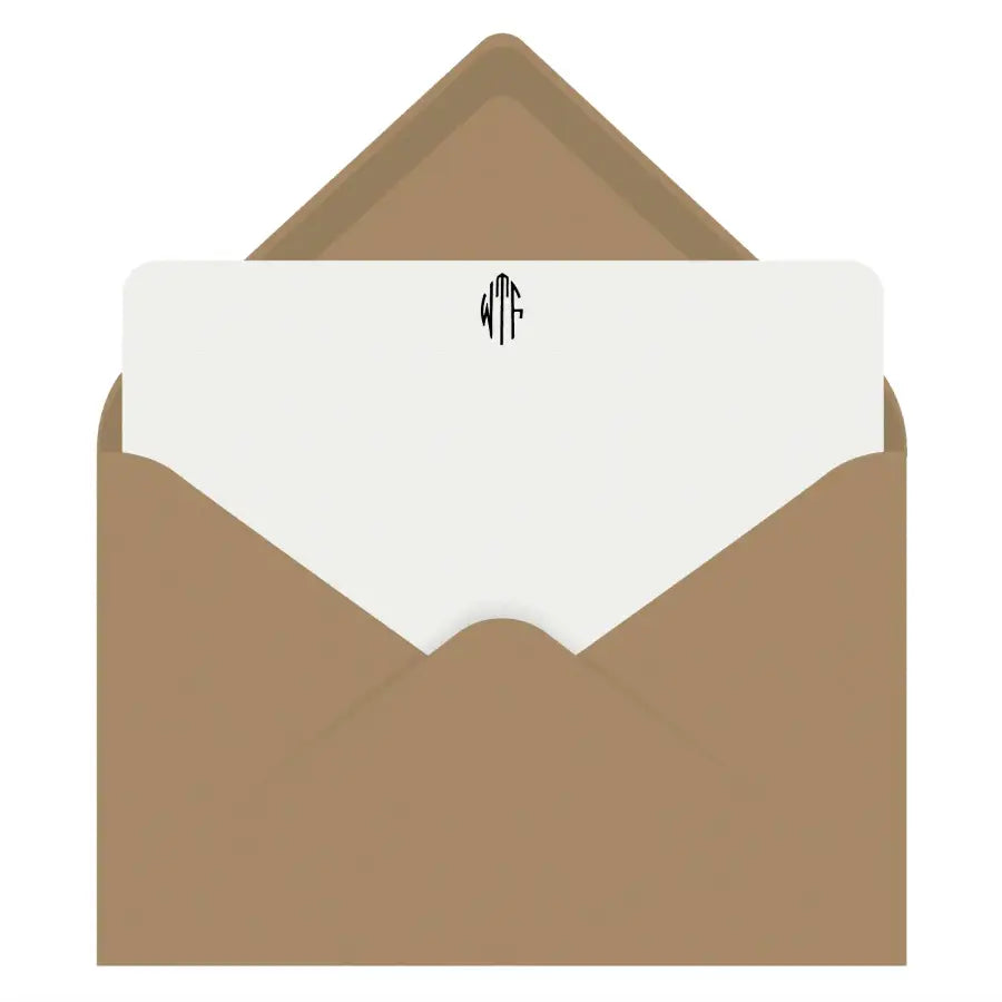 WTF Monogram Letterpress Notecards - Home Smith