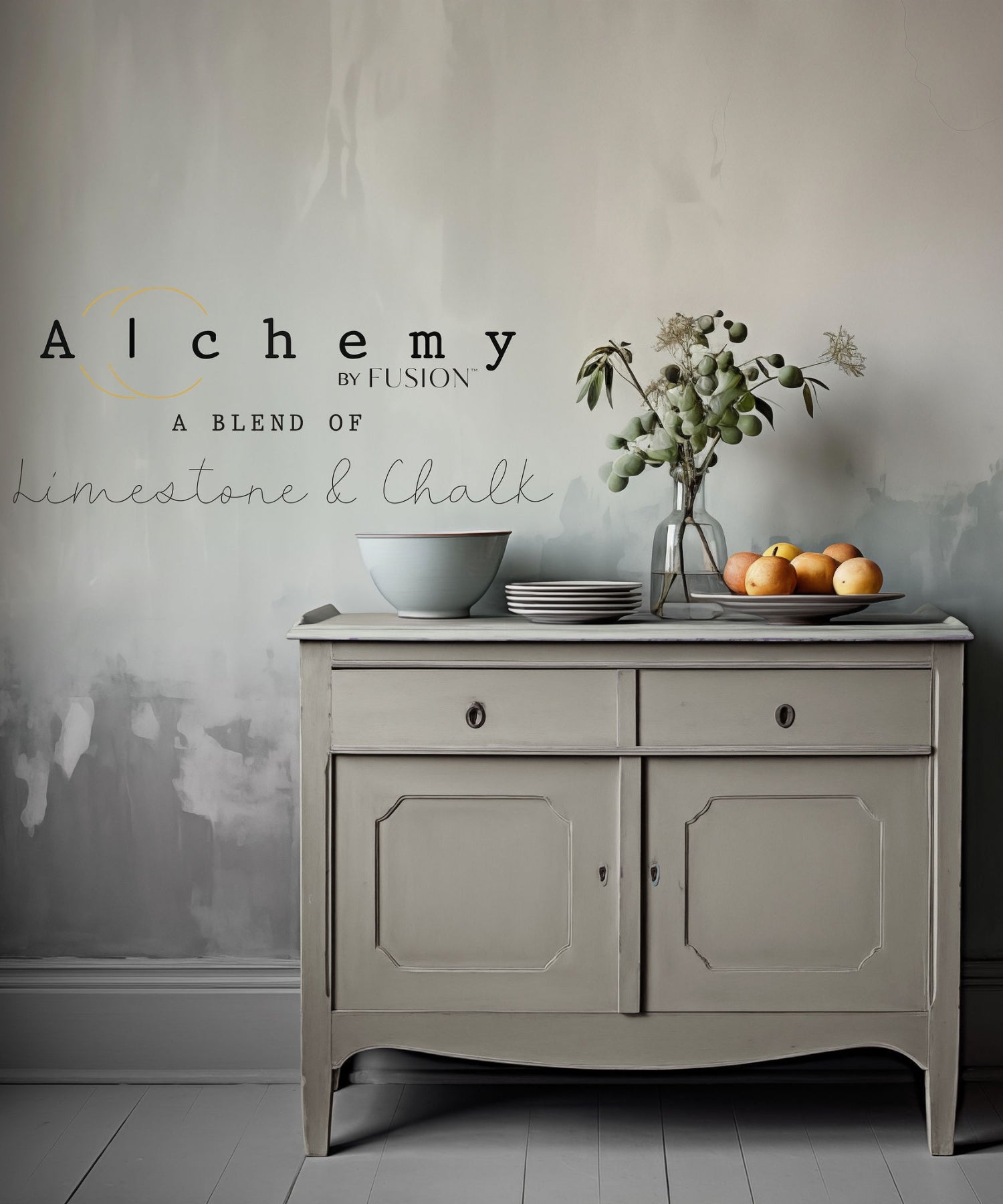 Alchemy Spruce Limestone and Chalk Style Paint by Fusion at Home Smith 