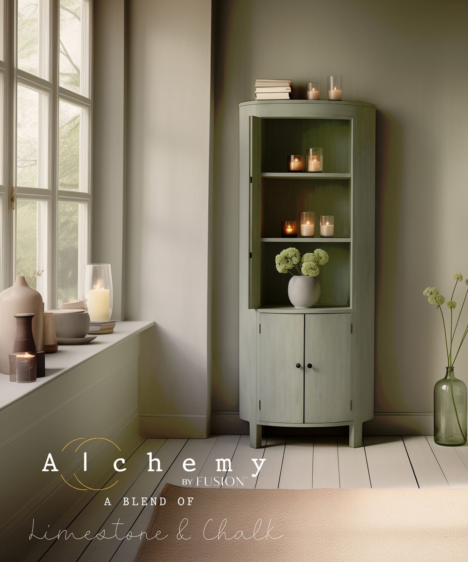 Alchemy in Sage - Limestone and Chalk Style Paint by Fusion at Home Smith 