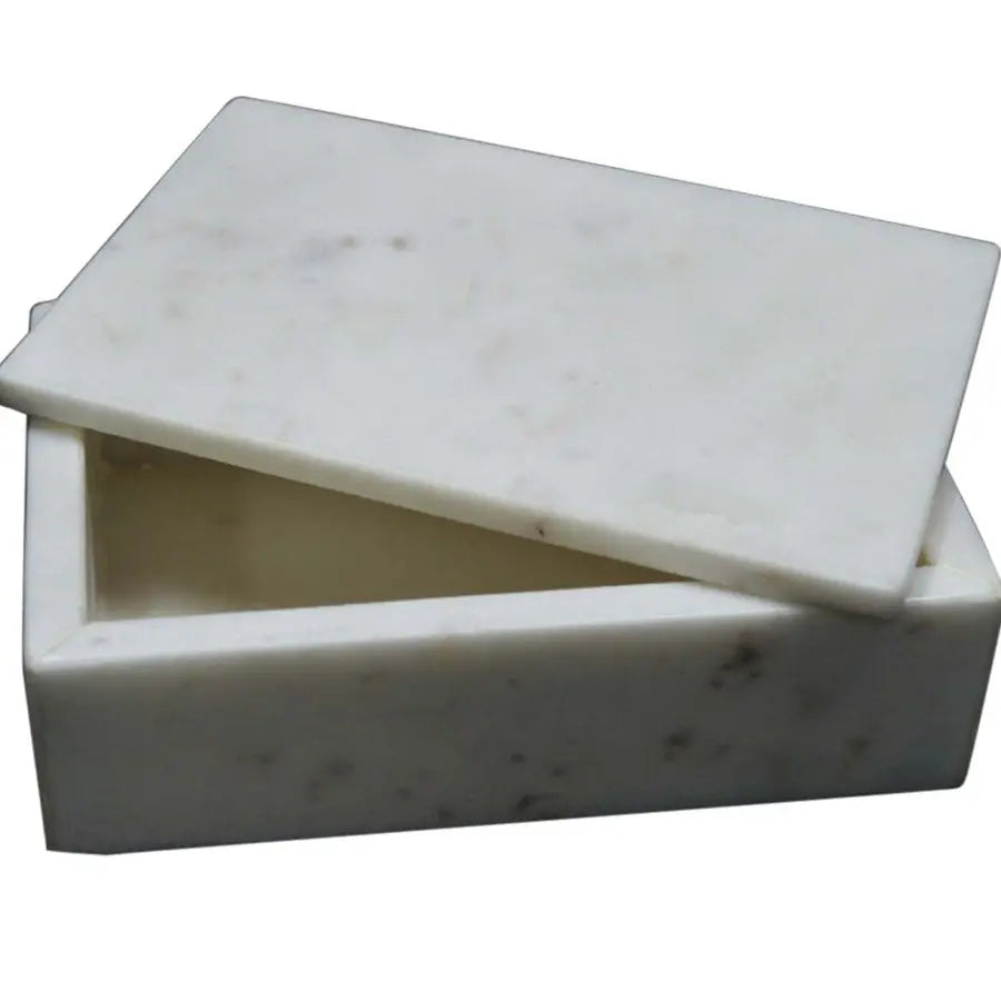 White Marble Box - Rectangle - Home Smith