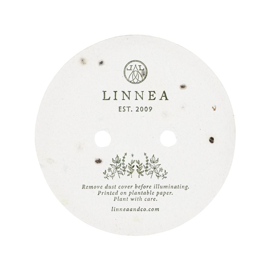 Plantable Dust Cover from Linnea Rhubarb Botanik Collection Scented Candle at Home Smith