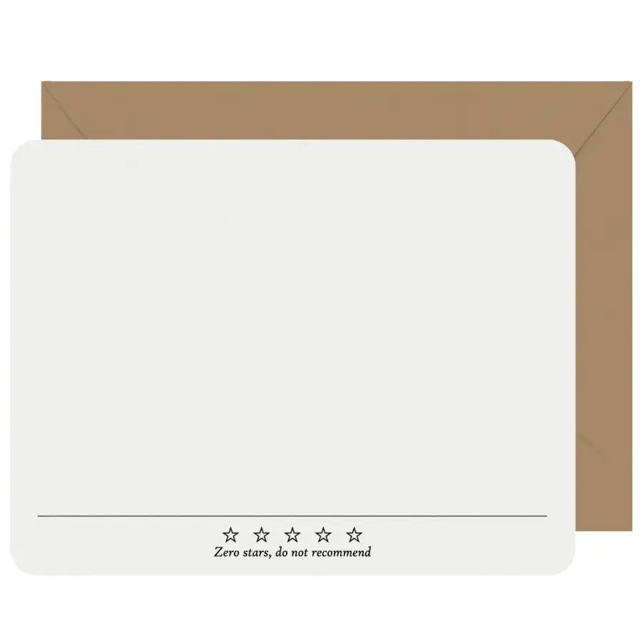 Zero Stars Letterpress Notecards - Home Smith
