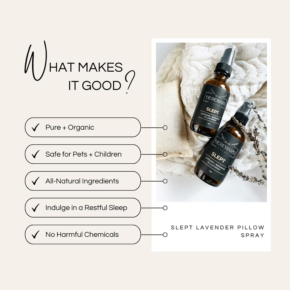 Slept All Natural Lavender Pillow and Linen Spray