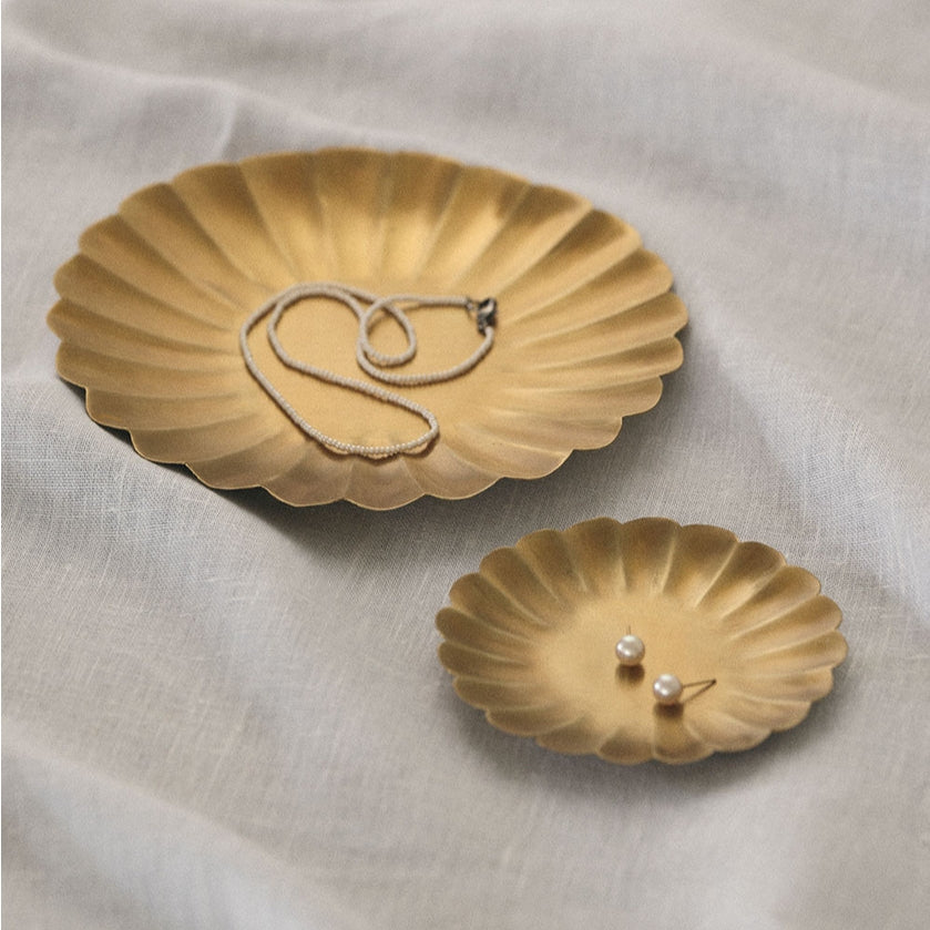 Brass Petal Trays from Fog Linen Work at Home Smith