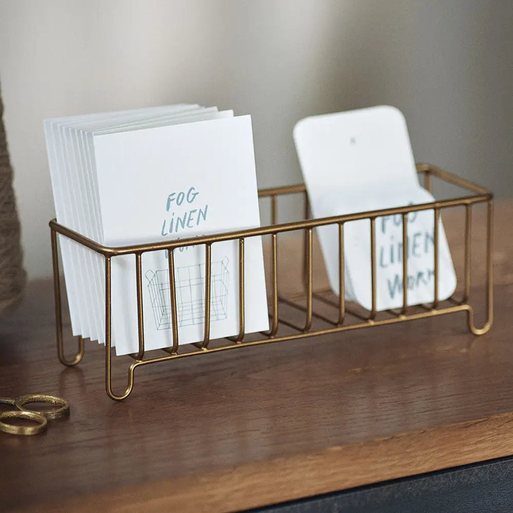 Fog Linen Work Slender Brass Wire Basket at Home Smith 