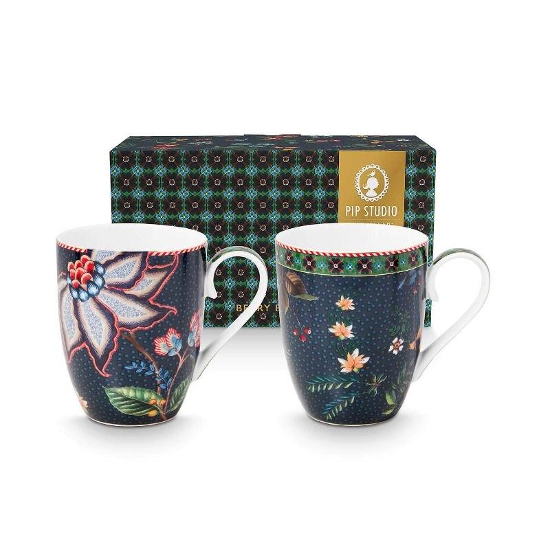 Gift Set of 2 Mugs Large Berry Blues  at Home Smith