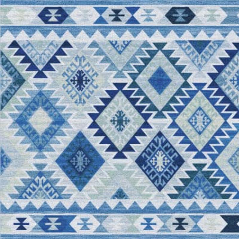 Adama Taco Vinyl Rug in Blue at Home Smith