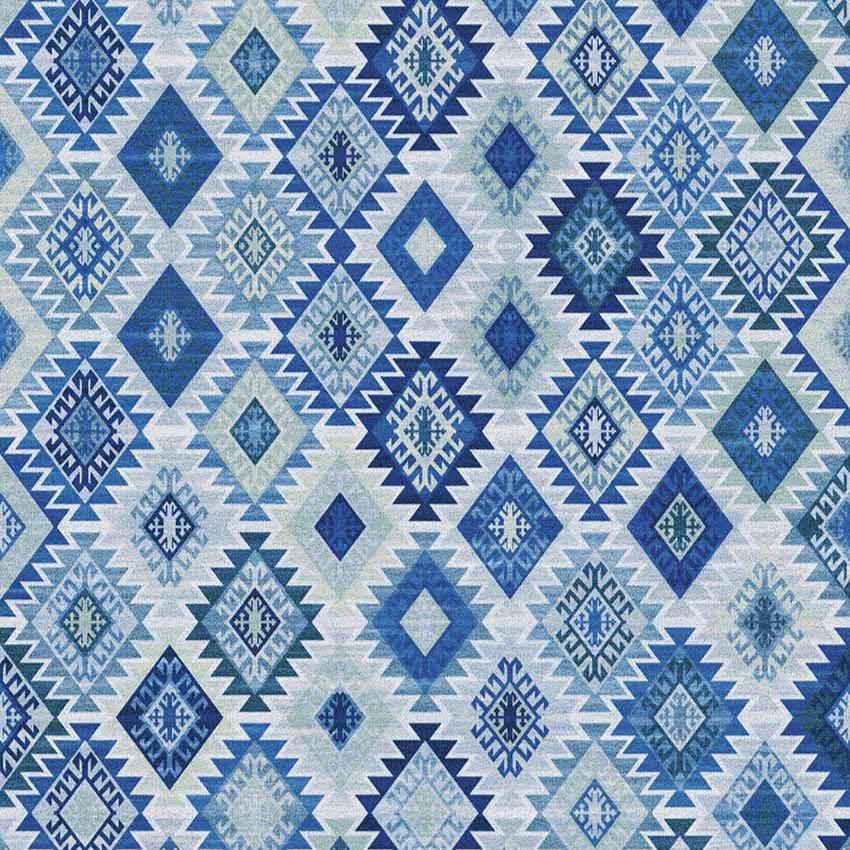 Adama Taco Vinyl Rug in Blue at Home Smith